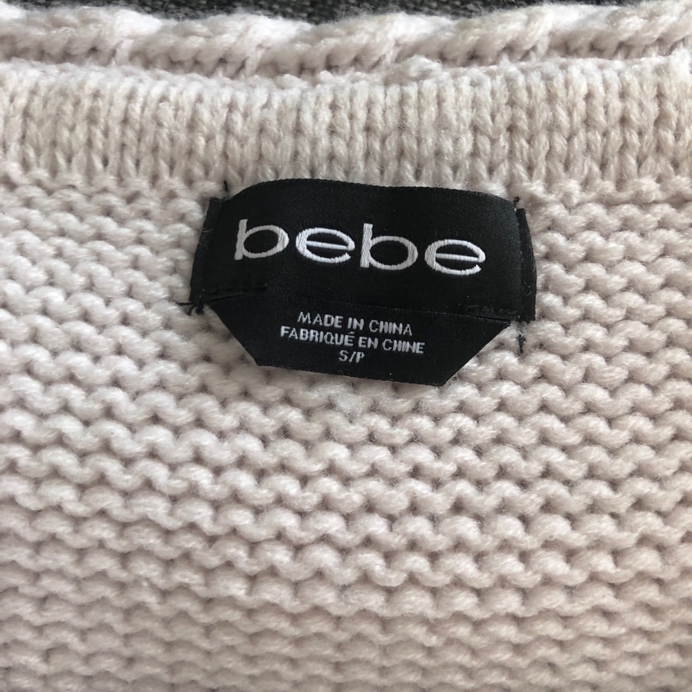 Bebe light pink sweater.